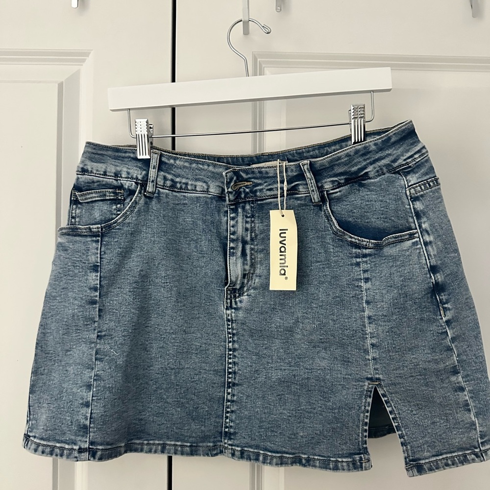 Luvamia Denim Mini Skort